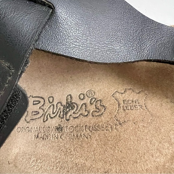 BIRKENSTOCK Gizeh Betula Sandals Women's US 6.5 Euro 37 Black comfy leather - Picture 3 of 8